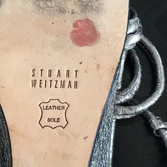 Stuart Weitzman size 9 silver sandals - Picture 6 of 13